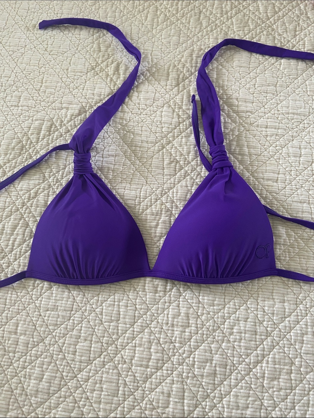 OP Purple and Black Padded Bikini Top